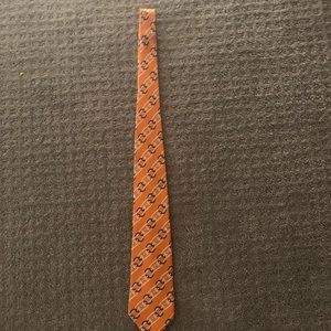 Gucci Orange horse bit tie